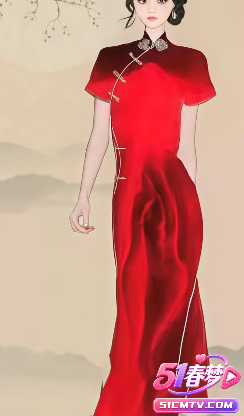 抖音旗袍万福图全网疯传 滤镜插画变装直接露肉 网友创造力爆棚秒变暗网！