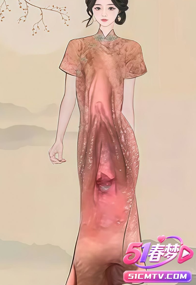抖音旗袍万福图全网疯传 滤镜插画变装直接露肉 网友创造力爆棚秒变暗网！